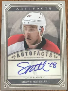 2013-14 Artifacts Autofacts Shawn Matthias A-MA Florida Panthers - Picture 1 of 2