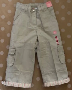 NWT Gymboree 2005 WILDFLOWER FIELDS Khaki Clamdiggers 8 - Picture 1 of 4