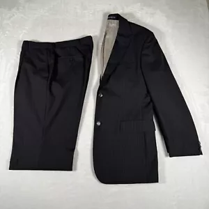 VTG Hugo Boss Bertolucci Cinemau 2 Piece Suit Men Size 40L 36x32 Striped Wool - Picture 1 of 24