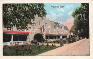 Tarjeta postal vintage Daytona Ridgewood Hotel Florida vista antigua LP85 - Imagen 1 de 2