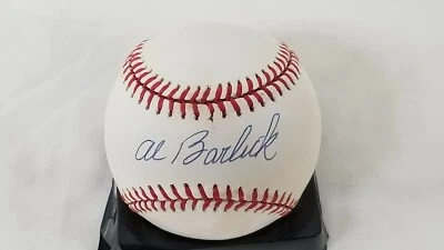 Al Barlick Umpire Autographed Bill White National League Baseball JSA Authentic - Image 1 of 4