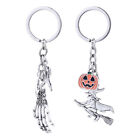  2 Pcs Halloween-Schlüsselanhänger Autoschlüssel-Schlüsselanhänger Aus Metall