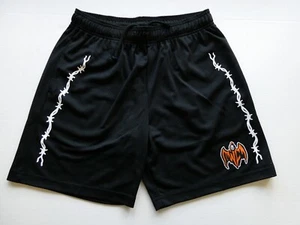 Pantalones Cortos de Malla Segadora de Murciélagos Warren Lotas, Negro/Naranja, Talla Grande (L), NUEVOS/DEADSTOCK - Imagen 1 de 18