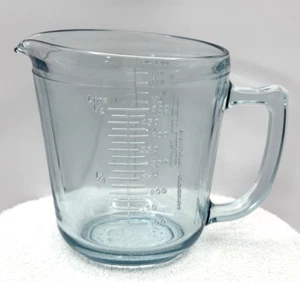 Vintage Marinex 2 tazze 1/2 litro vetro blu misurino un beccuccio manico a D - Brasile - Foto 1 di 12