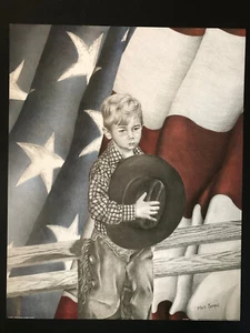 Mark Baugus: SOLEMN PRIDE Young Patriot - Poster 16x20 - Original - Vintage - Picture 1 of 1