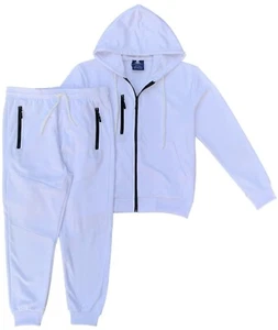 Men's Sweat suit Solid and Camouflage Warm 2-Piece Jogger Fleece Tracksuit - Picture 1 of 15