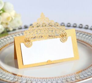 50/100pcs Laser Cut Lace Wedding Birthday Party Table Name Place Card