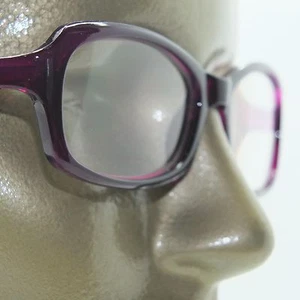 Reading Glasses Edgy Twisted Rope Side Chunky Plum Frame Readers +2.25 strength - Picture 1 of 4