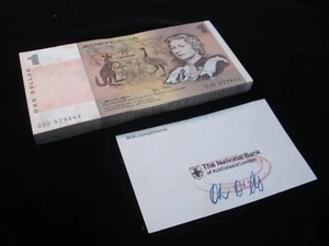 Australian 1979 Knight / Stone $1 Bundle of 100 Uncirculated Banknotes - Picture 1 of 3