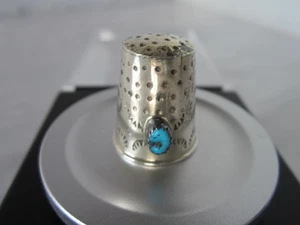 DEDAL TURQUESA NAVAJO VINTAGE PLATA ESTERLINA GENUINO NATURAL ALTA CALIDAD - Imagen 1 de 6