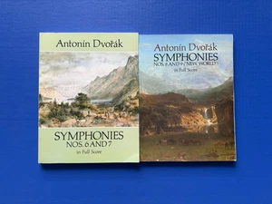 Dvorak - Symphonies Nos. 6, 7, 8 & 9 - Dover Study Scores 2 Vols. PB VG - Picture 1 of 14