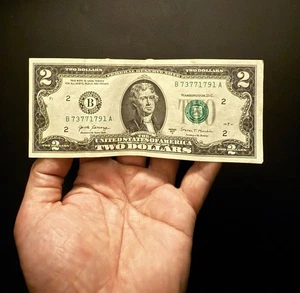 2017 Series A $2 dollar bill. - Picture 1 of 5