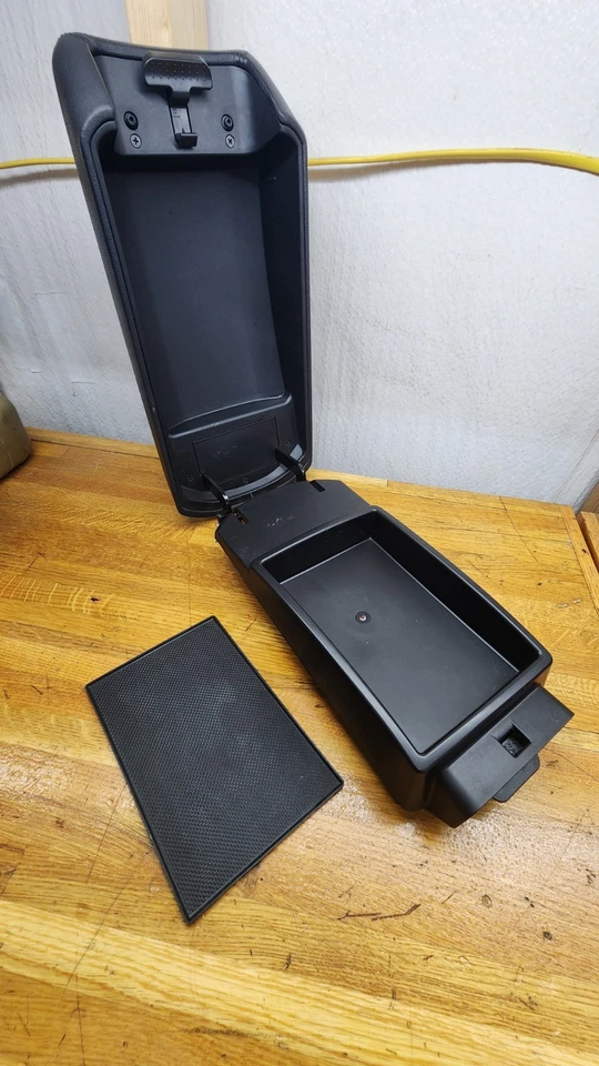 Console central Hyundai Sonata 2011-2014 couro preto apoio de braço tampa armazenamento fabricante de equipamento original - Imagem 1 de 4