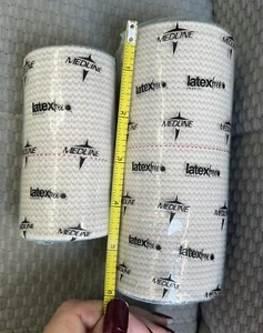 2 Pack Medline 4 & 6 Inch Elastic Compression Bandage Wraps - Picture 1 of 4