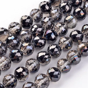 8.6" Strd Gorgeous Faceted Glass Beads Round Mini Loose Beads Crafting 14~20mm - Picture 1 of 31