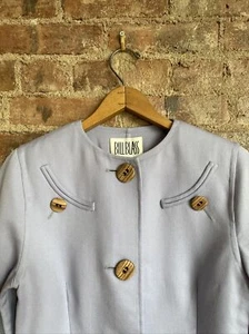 Giacca donna vintage Bill Blass, taglia small 100% lana viola, Italia - Foto 1 di 8