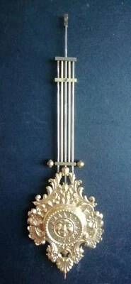 Ancien Balancier en Laiton pour Pendule Portique à Colonnes Napoléon III - Photo 1/4