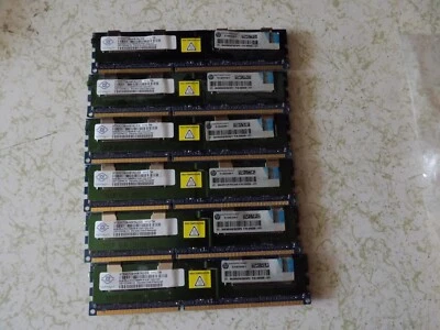 HP 500205-071 Nanya NT8GC72B4NB1NJ-CG 8GB 2Rx4 PC3-10600R ECC Memory FOR SERVER - Image 1 of 4