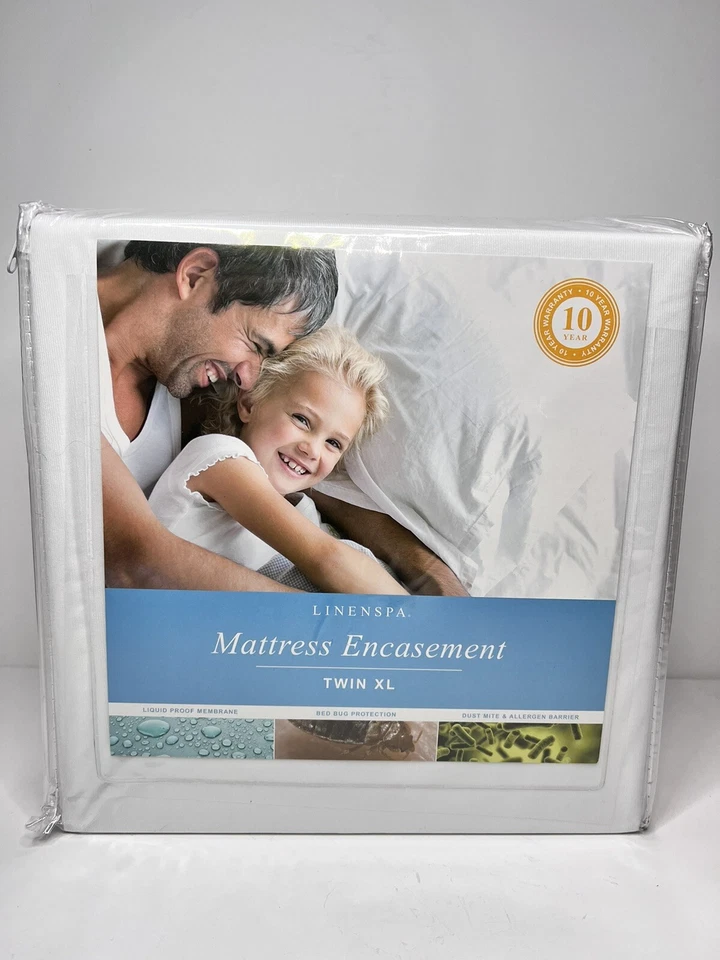 Linenspa первоклассная гладкая ткань защита матраса - водонепроницаемая - TwinXL - Изображение 1 из 4