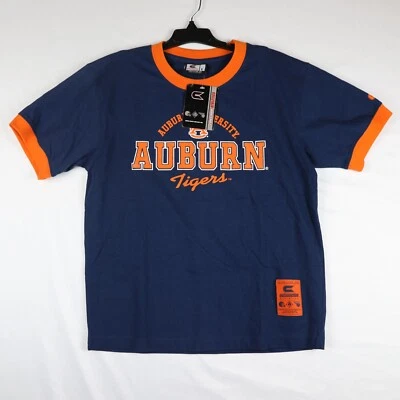 Camiseta Coliseo Juvenil Grande Azul Marino Naranja Castaño Rojizo Universidad Tigres Logo Gráfico Foto 1 de 4