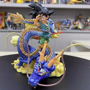 15cm Son Goku w/ Dragon Figure PVC Model Toy Desk Decoration Kids Xmas Gift - Picture 1 of 11
