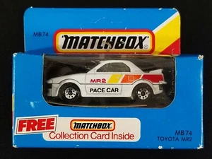 Matchbox Toyota MR2 Pace Car / 1986 / Rare Unpunched Collection Card Blue Box - Picture 1 of 9