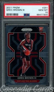 PSA 10 Greg Brown 2021 Panini Prizm #291 Basketball RC - Picture 1 of 2