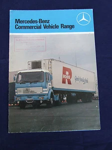 MERCEDES BENZ COMMERCIAL VEHICLE RANGE SALES BROCHURE FOLD OUT STYLE 1982 - Picture 1 of 3