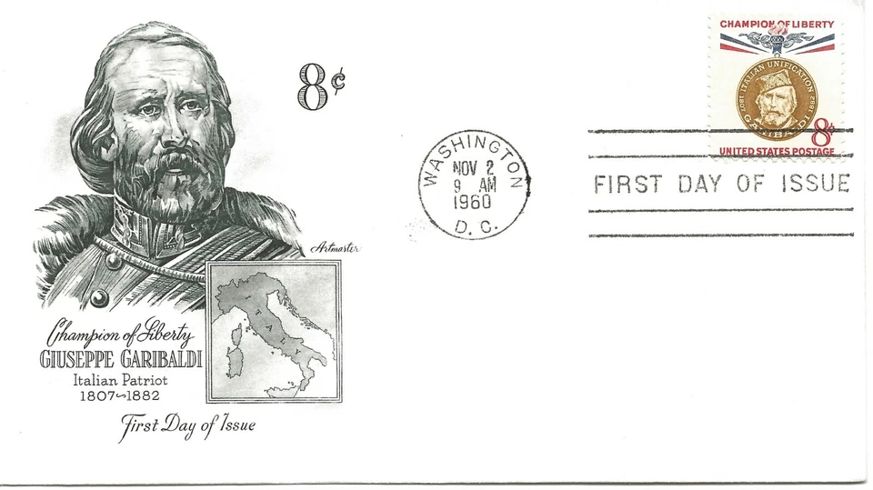 US Scott #1169, First Day Cover 11/2/60 Washington Single Garibaldi - Image 1 of 1