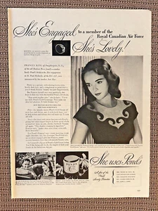 Anuncio impreso Pond's Cold Cream 1945 belleza comprometida cuidado de la piel de la Real Fuerza Aérea Canadiense - Imagen 1 de 1