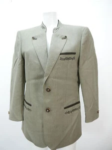 Trevira Vintage Stickerei Janker grau klassische Trachtenjacke Jacke Gr.24/48 - Bild 1 von 6