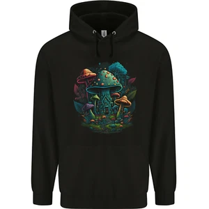 A Trippy Magic Mushroom City LSD Childrens Kids Hoodie - Picture 1 of 3