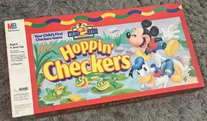 Vtg. MB Disney Hoppin’ Checkers Game Replacement Game Board & Box ONLY 1993 - Picture 1 of 4