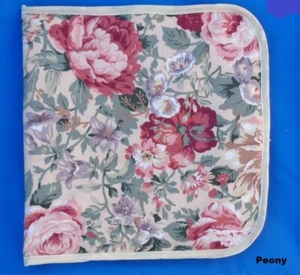 GEPOLSTERTE REISSVERSCHLUSS-KLÖPPELTASCHE HÄLT 56 PRS SICHER & SICHER PFINGSTROSE BLUMENDESIGN - Bild 1 von 4