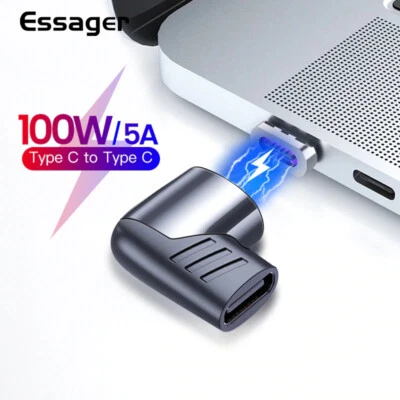 Essager Magnetic Adapter Right Angle USB C to USB C 100W PD 5A Fast Charging - Image 1 of 4