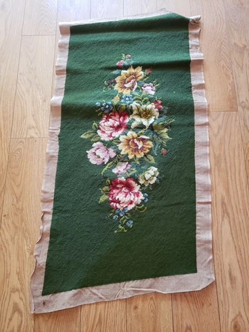 louis XIV french aubusson cover for a banquette bench, needle hand stitched Cover