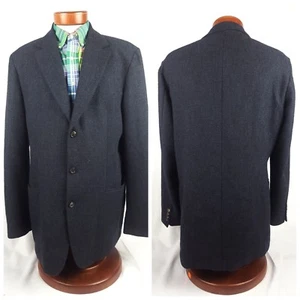Hugo Boss Blazer Mens Size 42L Virgin Wool Lined 3 Button Sunderland Dark Gray - Picture 1 of 12