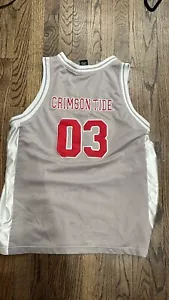 Maglia basket vintage Alabama Crimson Tide Starter taglia large cucita shirt - Foto 1 di 4