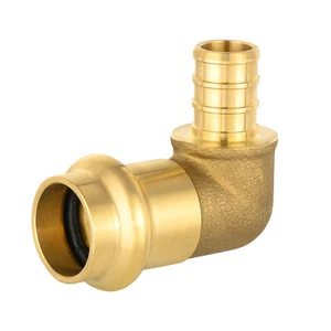 EFIELD 1/2" Press × 1/2" Pex Crimp Brass Elbow 1 Pack No Lead Free Shipping - Picture 1 of 5