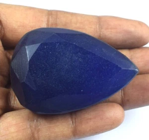 Natürlicher afrikanischer blauer Saphir 228,35 ct Birne loser Edelstein Verlobungsgeschenk - Bild 1 von 9