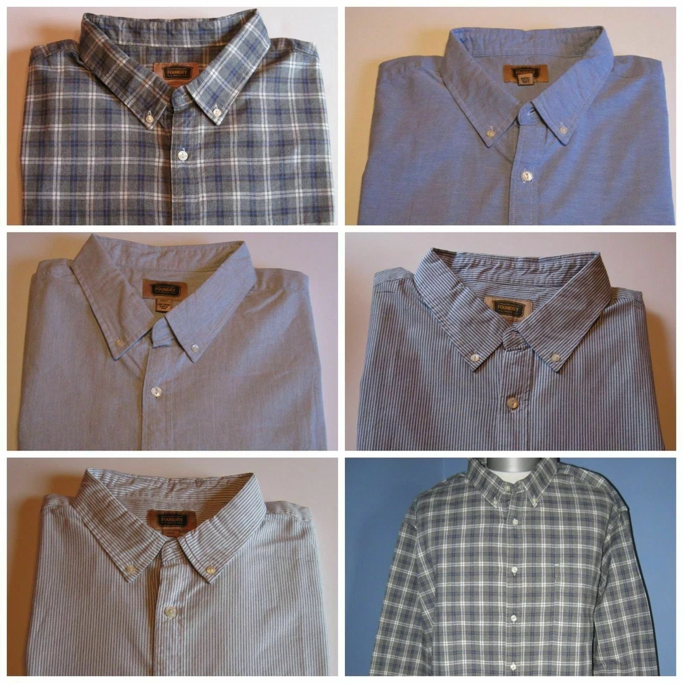 Camisa para hombre The Foundry Supply Co. LS botón delantero LT, 2XL, 3XL, 3XLT o 5XL Foto 1 de 1