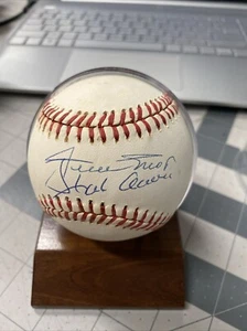 Willie Mays Hank Aaron Signed autographed National League Baseball BAS LOA - Picture 1 of 8