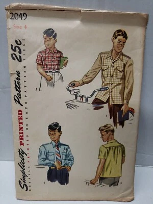 Simplicity Sewing Pattern Vintage #2783  Boy's Shirt Button Front Sz 4 -Cut- - Image 1 of 4