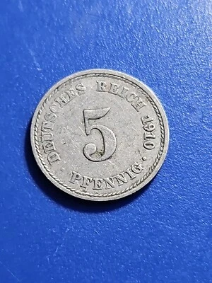 1910 A 5 Pfennigs German Empire Coin (KM.#11) - Image 1 of 2