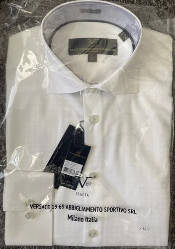 Versace 19 69 Abbigliamento Sportivo SRL Camicia Uomo Bianca Abito Taglia S o M