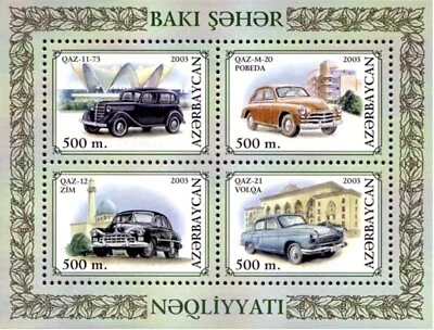 Azerbaijan 2003 * Urban Transport  * S/ SHEET * MNH - Image 1 of 2