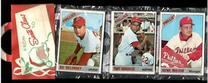 1966 Topps Holiday Baseball Card Rack Pack all 3 Phila Phillies on top Gonzalez+ - Picture 1 of 1