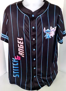 Stitch & Angel Disney Lilo & Stitch Nadelstreifen Baseball Trikot Herren Große L - Bild 1 von 3