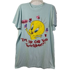 Vintage Tweety Let Me Call You TweetHeart! Oversized Pajama Night Shirt 90's Tee - Picture 1 of 9