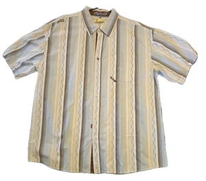 Akademiks Jeanius Level Men's Regular Fit Pockets Striped White Shirt Size XL - Picture 1 of 6
